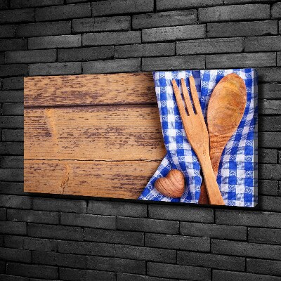 Foto quadro su tela Utensili in legno