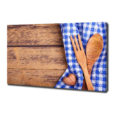 Foto quadro su tela Utensili in legno