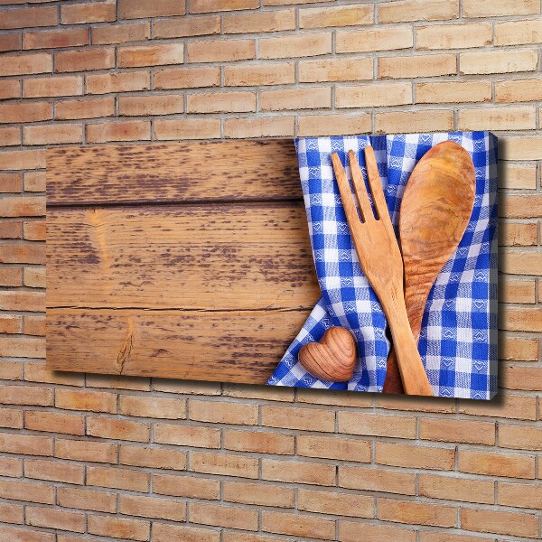 Foto quadro su tela Utensili in legno