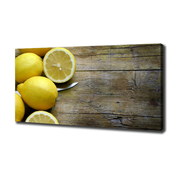Quadro su tela Limoni su legno