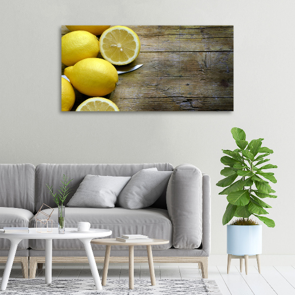 Quadro su tela Limoni su legno