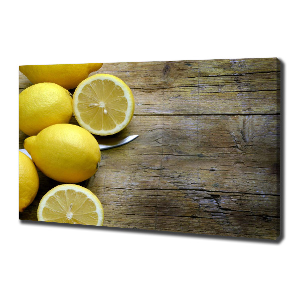 Quadro su tela Limoni su legno
