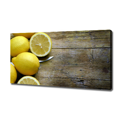 Quadro su tela Limoni su legno