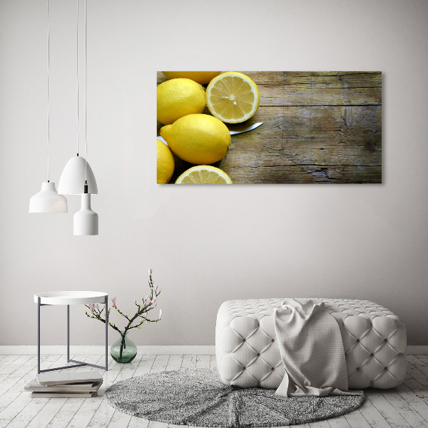 Quadro su tela Limoni su legno