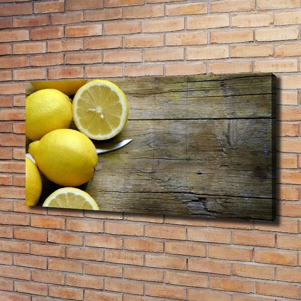 Quadro su tela Limoni su legno