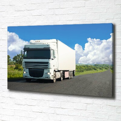 Quadro su tela Camion bianco