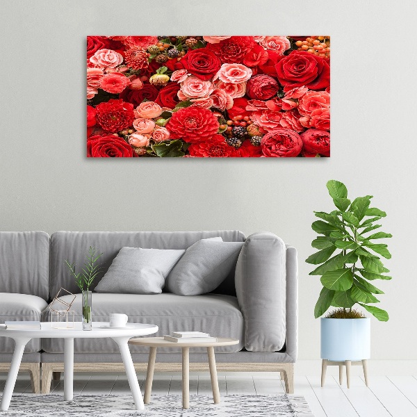 Quadro su tela Fiori rossi