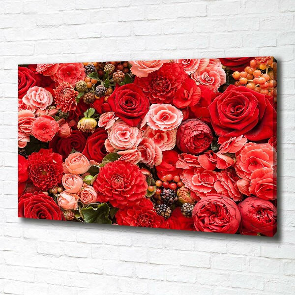 Quadro su tela Fiori rossi