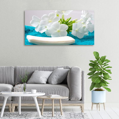 Foto quadro su tela Fiori bianchi da spa