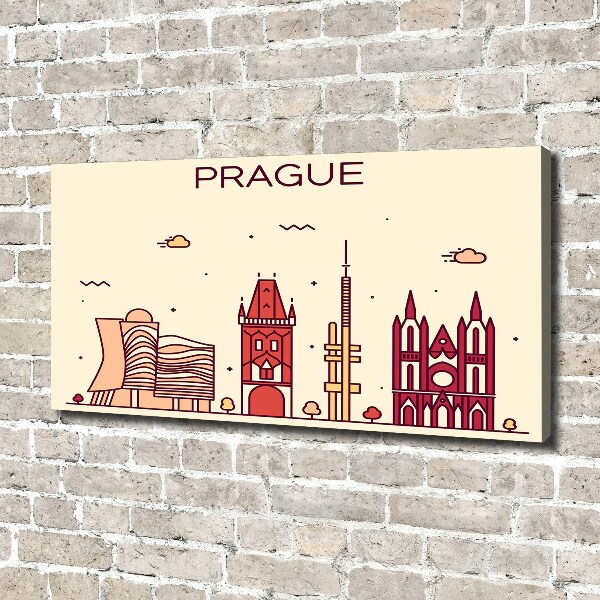 Quadro su tela Edifici di Praga