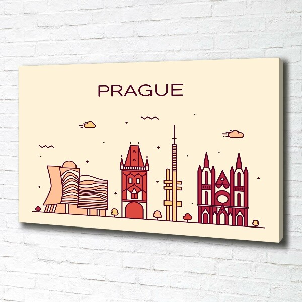 Quadro su tela Edifici di Praga