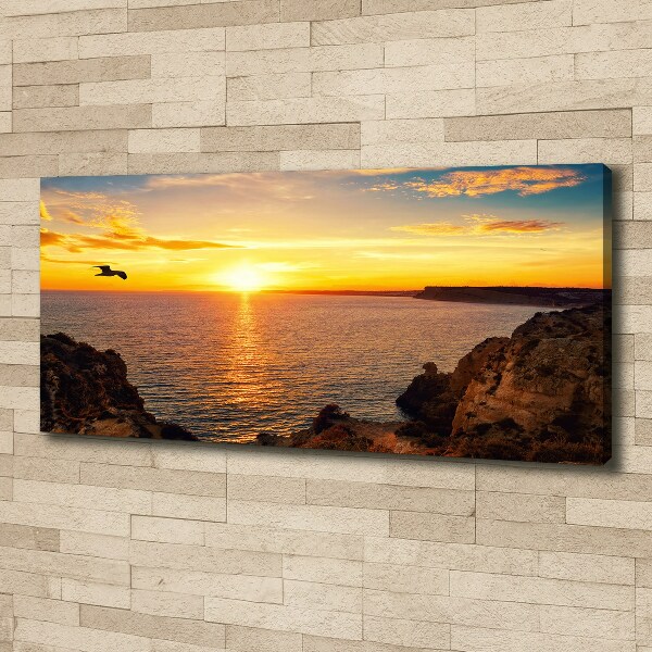 Quadro stampa su tela Mare al tramonto