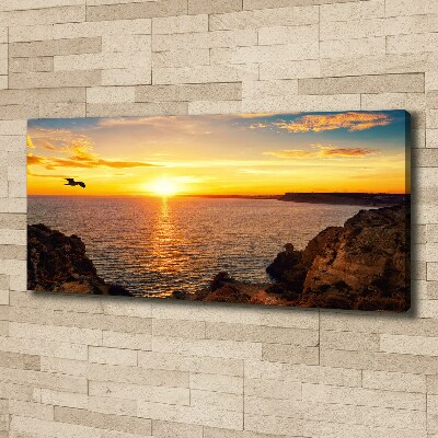 Quadro stampa su tela Mare al tramonto