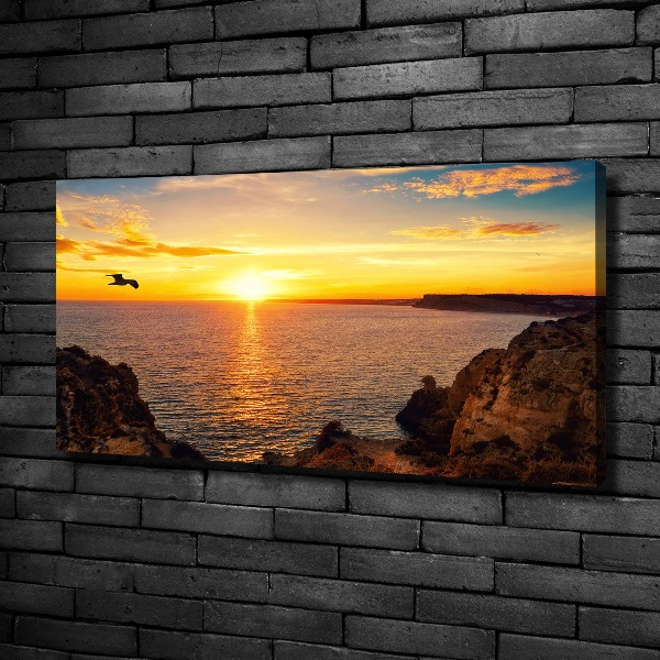 Quadro stampa su tela Mare al tramonto