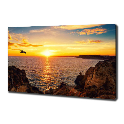 Quadro stampa su tela Mare al tramonto