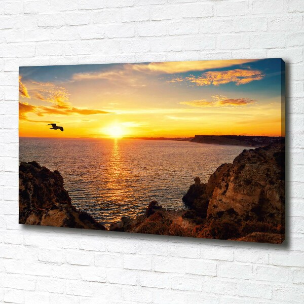 Quadro stampa su tela Mare al tramonto