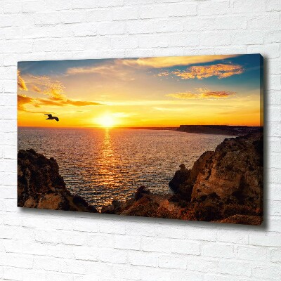 Quadro stampa su tela Mare al tramonto