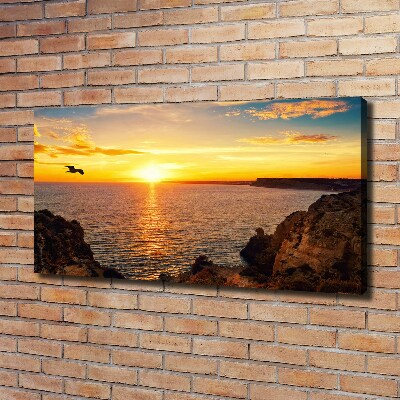 Quadro stampa su tela Mare al tramonto