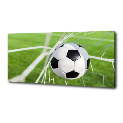 Quadro stampa su tela La palla è in porta