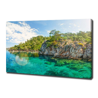 Quadro su tela Laguna Blu