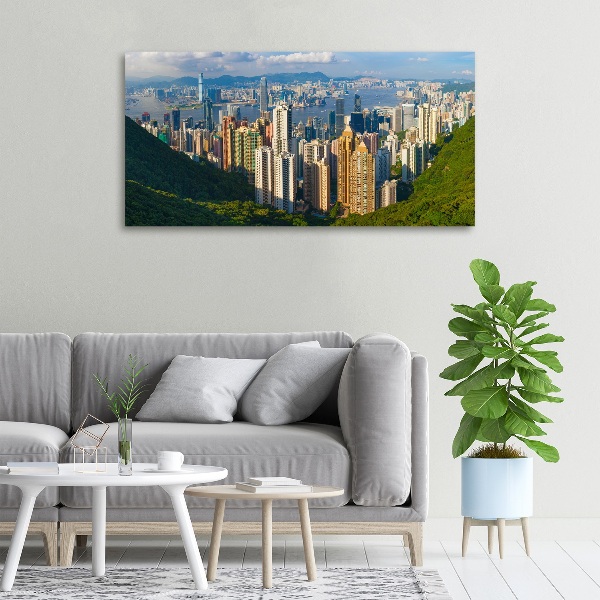 Foto quadro su tela Panorama di Hong Kong