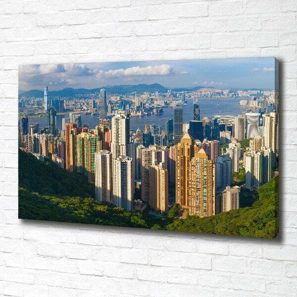 Foto quadro su tela Panorama di Hong Kong