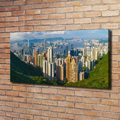 Foto quadro su tela Panorama di Hong Kong
