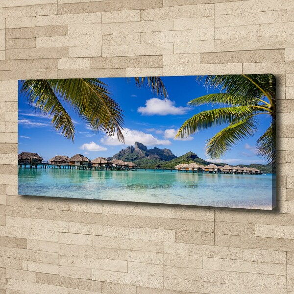Foto quadro su tela Palme a Bora Bora