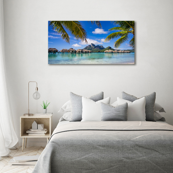 Foto quadro su tela Palme a Bora Bora
