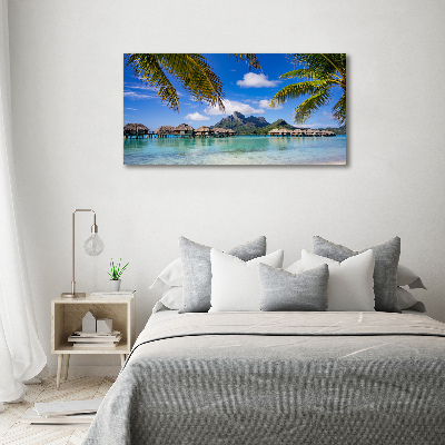 Foto quadro su tela Palme a Bora Bora