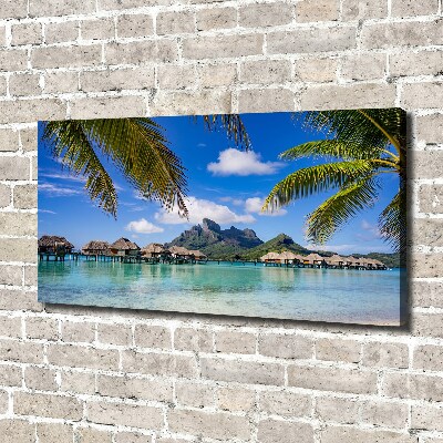 Foto quadro su tela Palme a Bora Bora