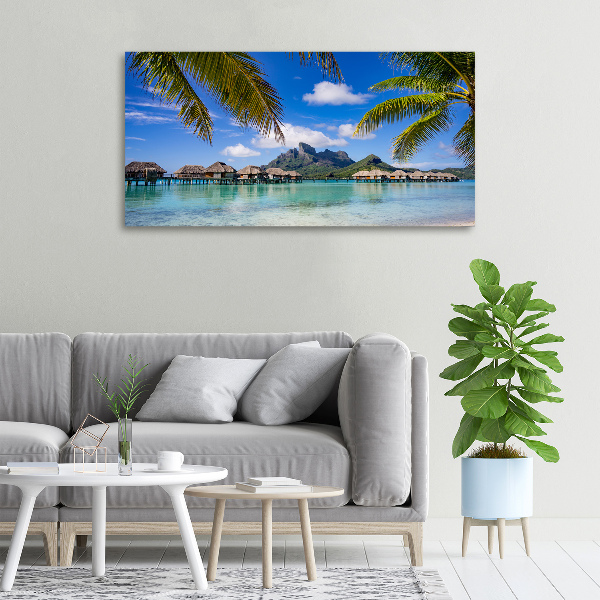 Foto quadro su tela Palme a Bora Bora
