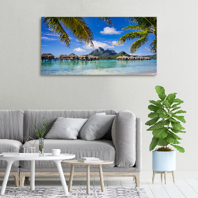 Foto quadro su tela Palme a Bora Bora