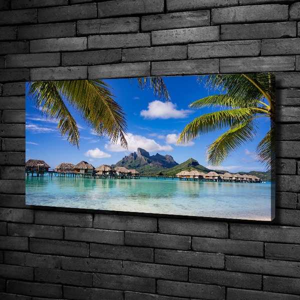 Foto quadro su tela Palme a Bora Bora