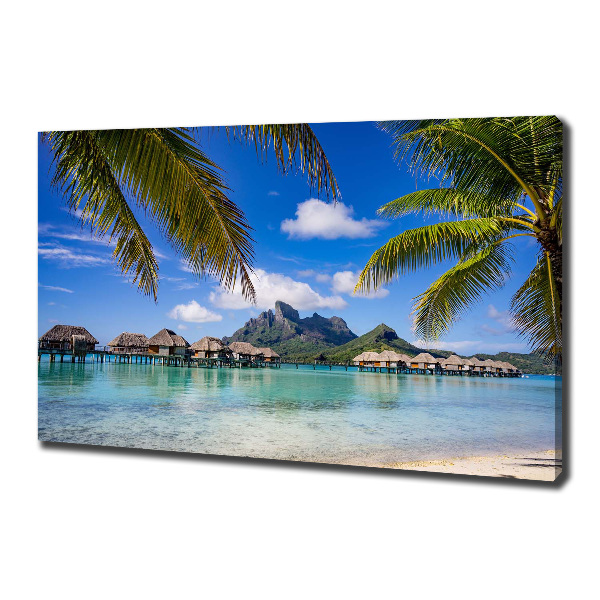 Foto quadro su tela Palme a Bora Bora