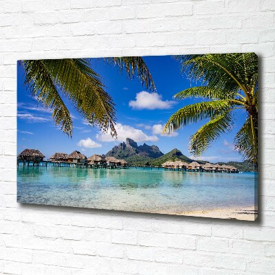Foto quadro su tela Palme a Bora Bora