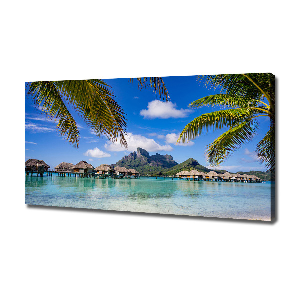 Foto quadro su tela Palme a Bora Bora