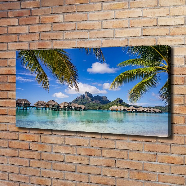 Foto quadro su tela Palme a Bora Bora