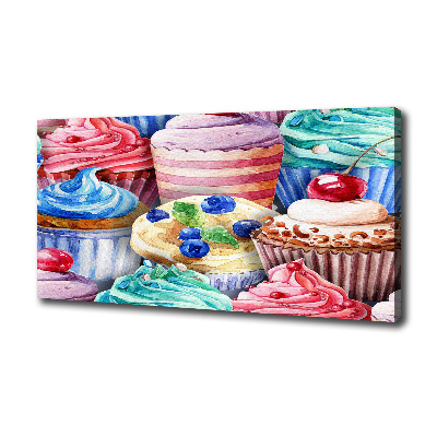 Quadro su tela Cupcake colorati
