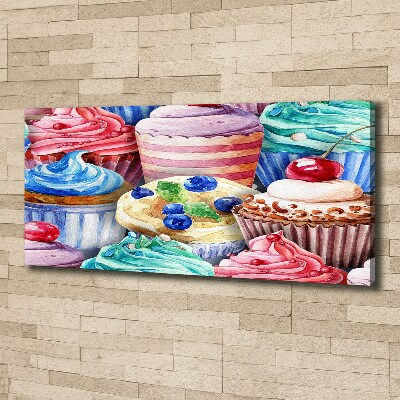 Quadro su tela Cupcake colorati