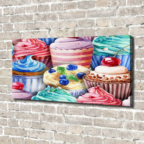 Quadro su tela Cupcake colorati