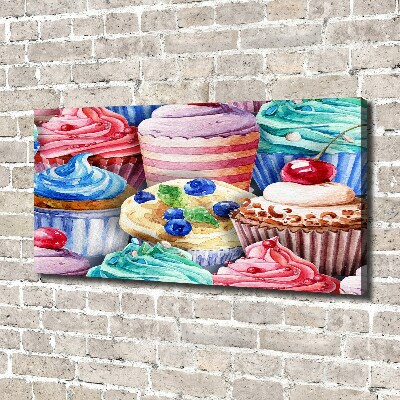 Quadro su tela Cupcake colorati
