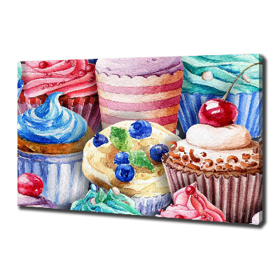 Quadro su tela Cupcake colorati
