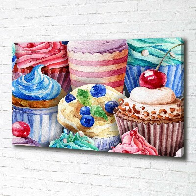 Quadro su tela Cupcake colorati