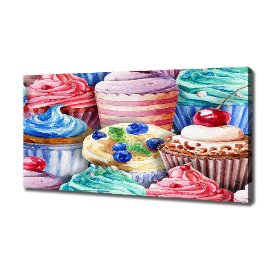 Quadro su tela Cupcake colorati
