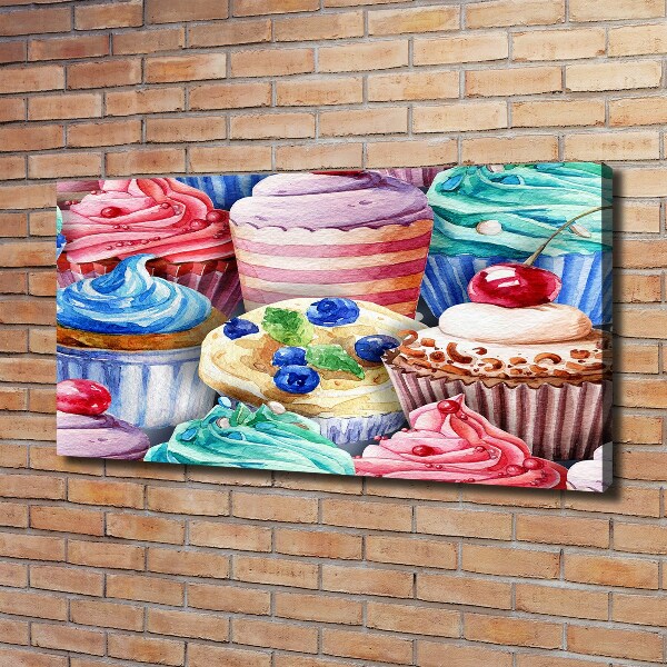 Quadro su tela Cupcake colorati