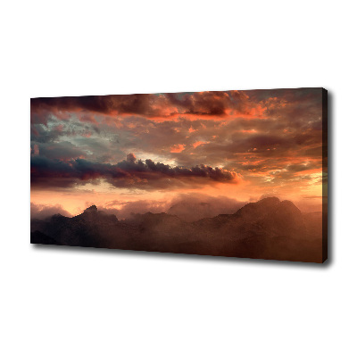 Quadro su tela Tramonto sulle montagne
