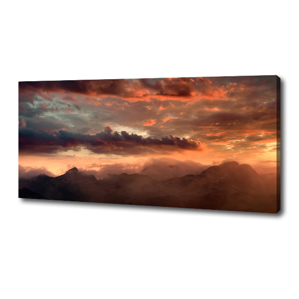 Quadro su tela Tramonto sulle montagne