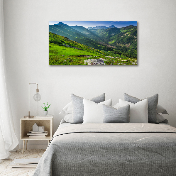 Quadro stampa su tela L'alba in montagna