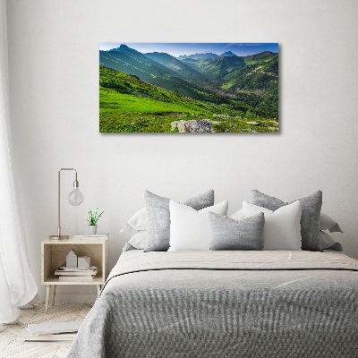 Quadro stampa su tela L'alba in montagna